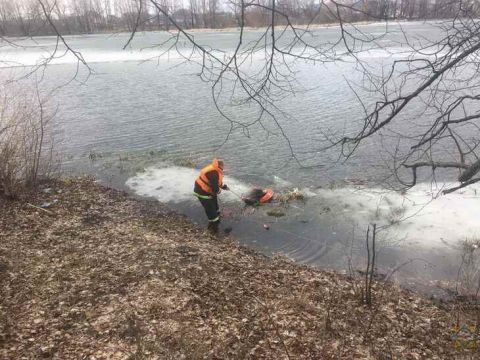 Мужчина провалился под лед на реке в Жодино